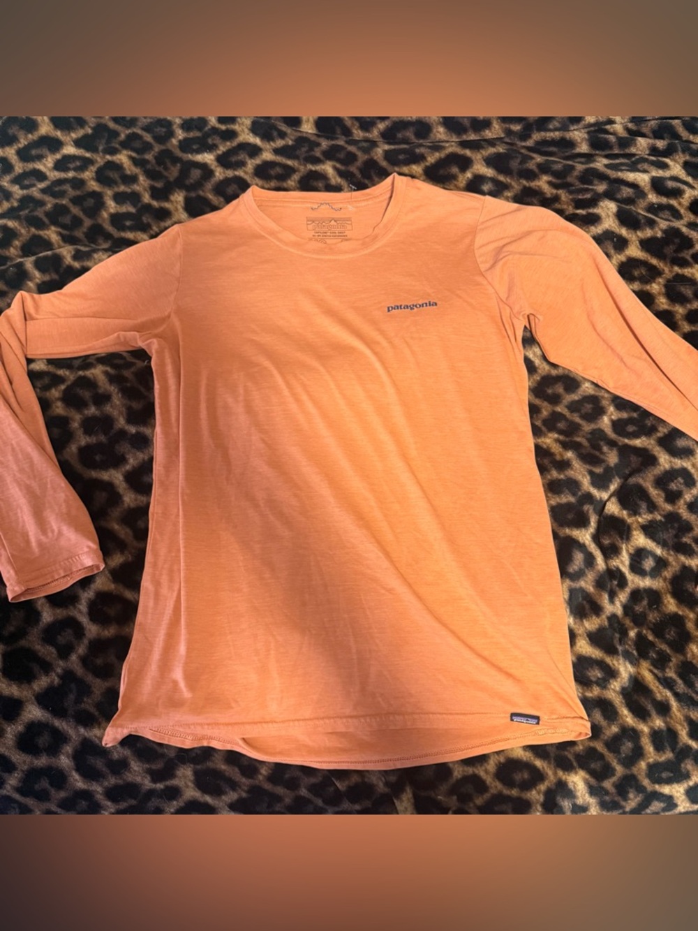 Patagonia Peach-Orange Capilene Cool Daily Long Sleeve Tee